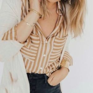 Carly Jean Los Angeles Mabel Ginger Button-Up Size Small